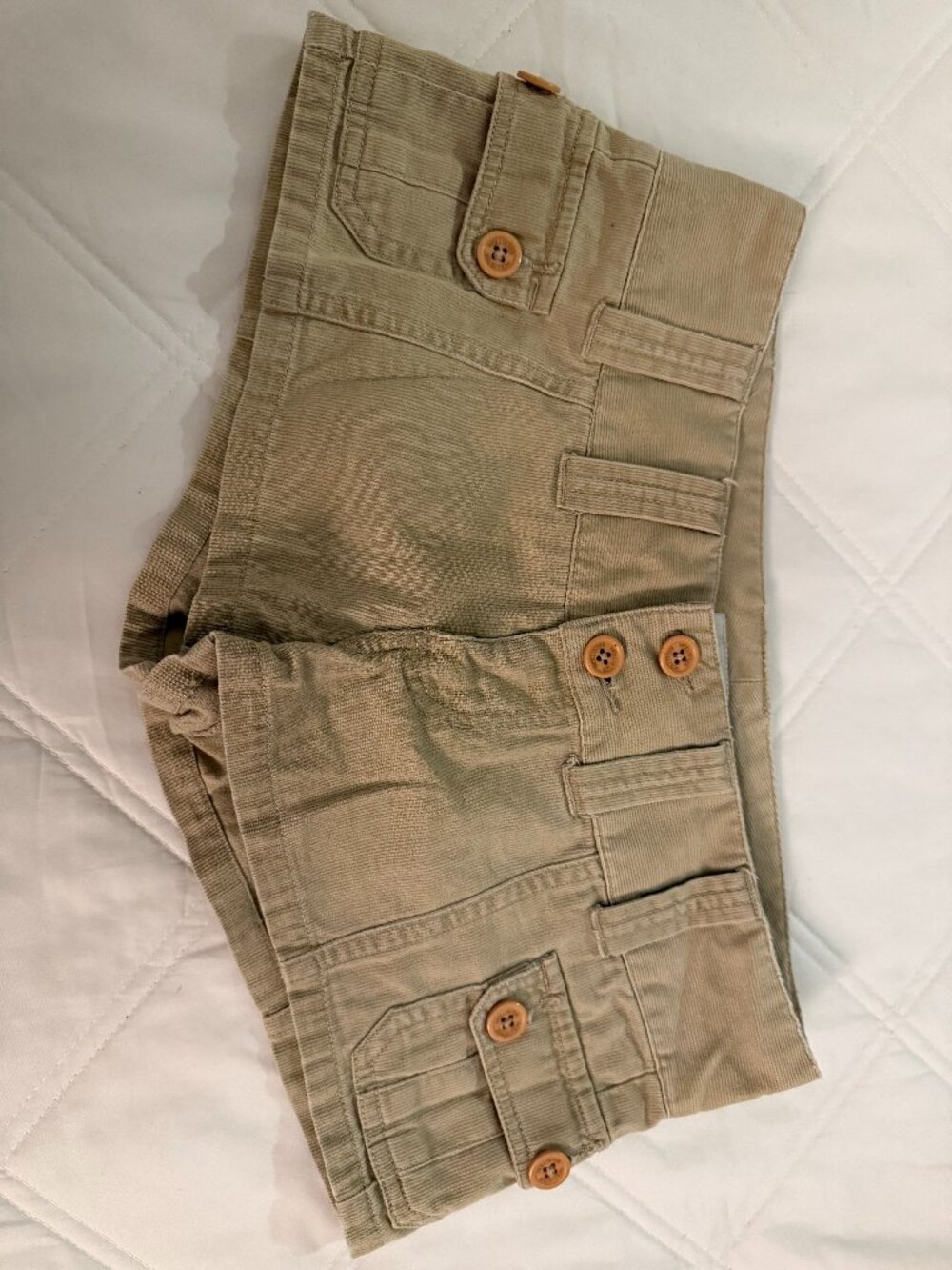 Hollister Vintage Y2K Low Rise Corduroy Micro Shorts Size 1